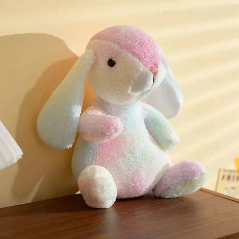 Lovely Long-eared Rainbow Colorful Rabbit Plush Toys