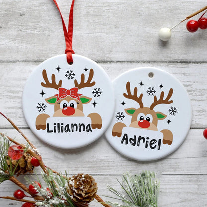 Custom Ceramic Deer Bauble