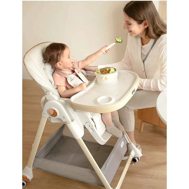 3 in 1 Foldable Baby High Chair with Removable Seat and Tray