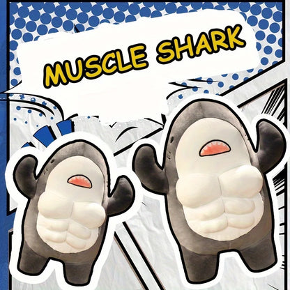 Muscle Shark Plush Toy