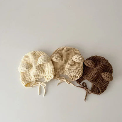 Kawaii Bear Ear Crochet Baby Beanie