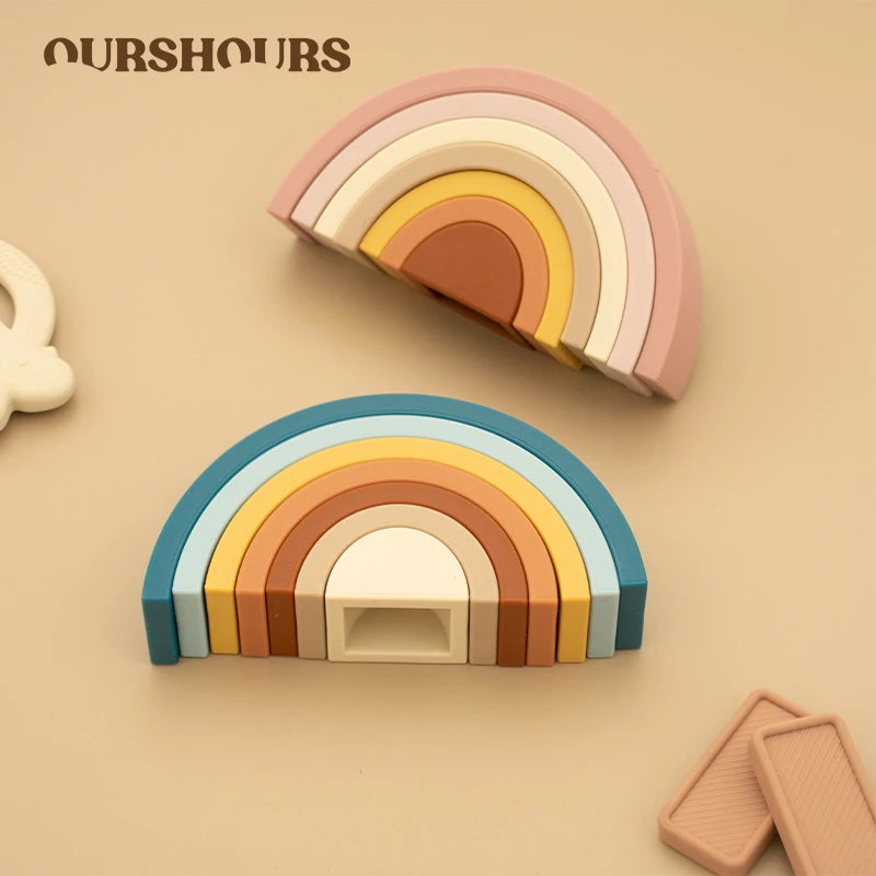 Baby Silicone Rainbow Stacker