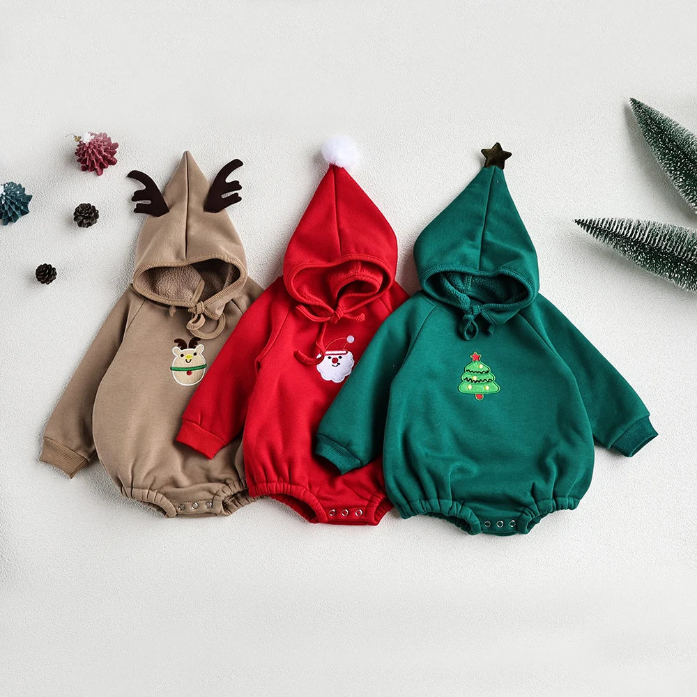 Embroidery Santa Claus Baby Bodysuit