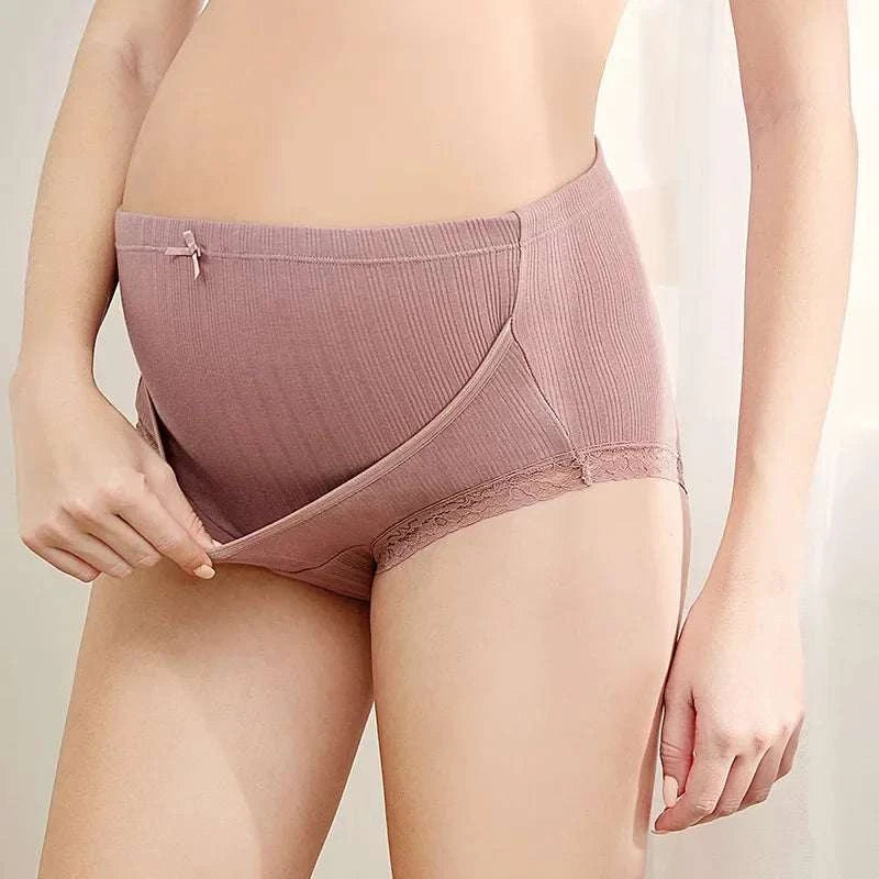 Summer Maternity Seamless Lace Briefs