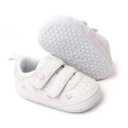 Cute Embroidery Stars and Hearts PU Sneaker