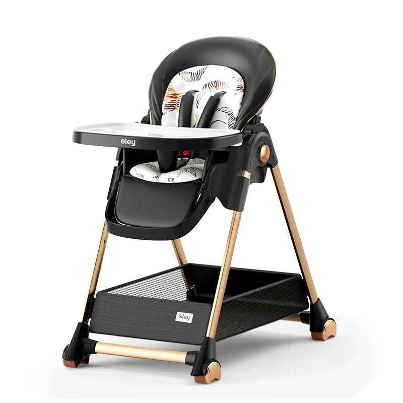 3 in 1 Foldable Baby High Chair with Removable Seat and Tray