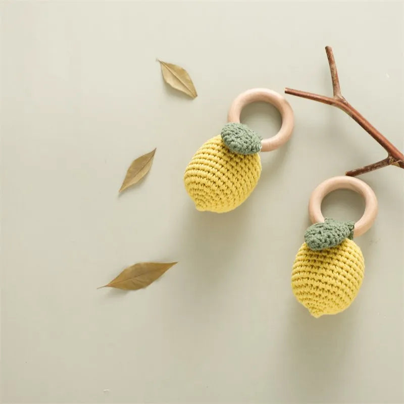 Lemon Crochet Rattle & Teether Toy