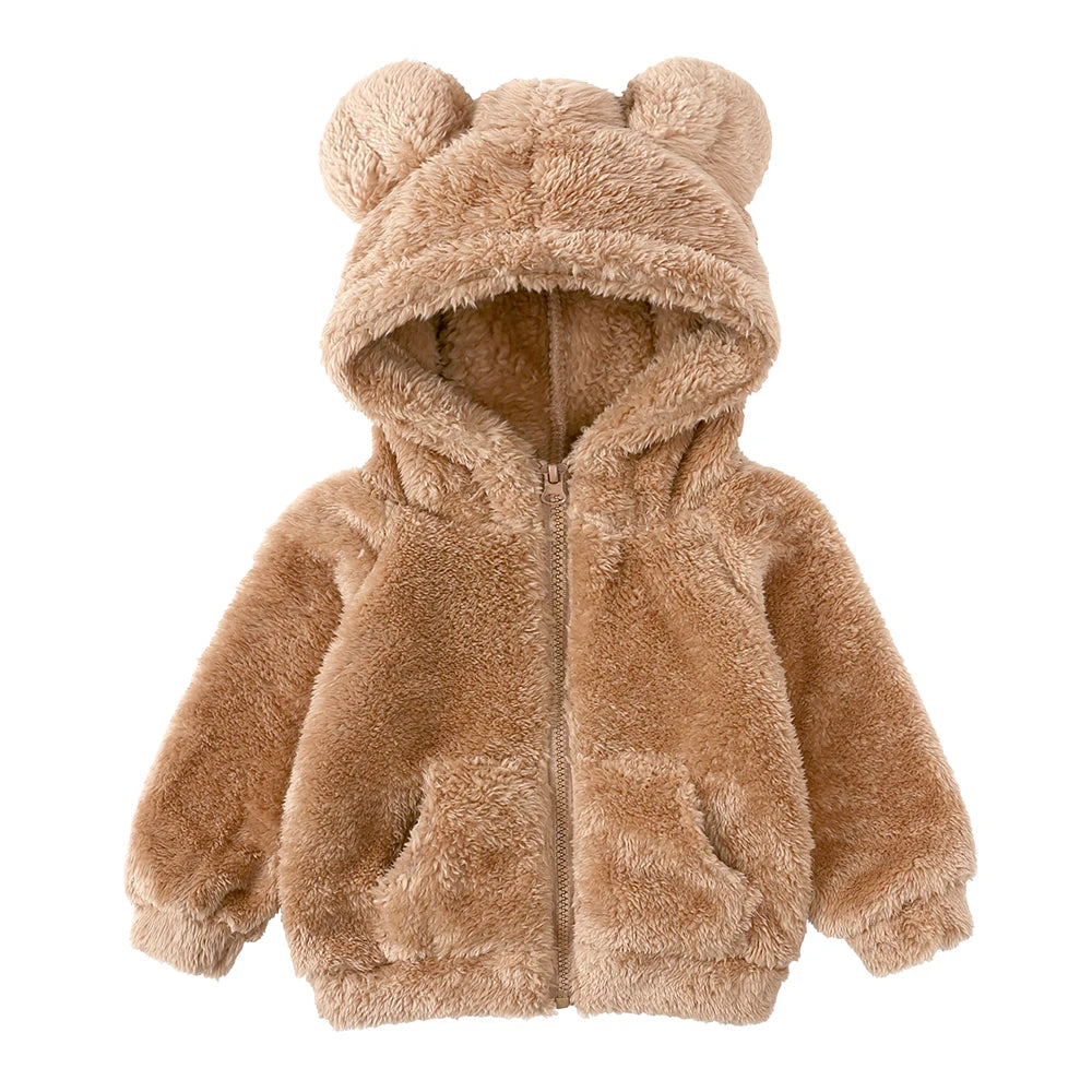 Toddler 3D Bear Ears Winter Jacket