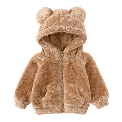 Toddler 3D Bear Ears Winter Jacket