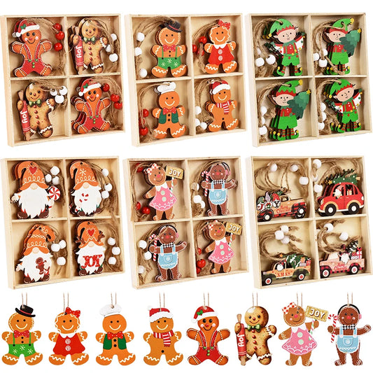 Charming Wooden Christmas Pendants