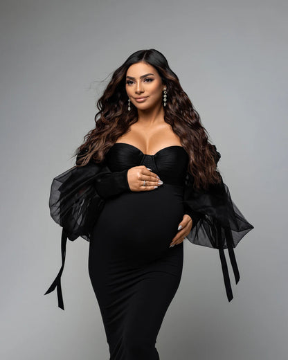 Black Maternity Bodysuit Dresses