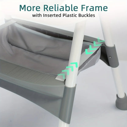 Foldable Baby High Chair with Toy Rack