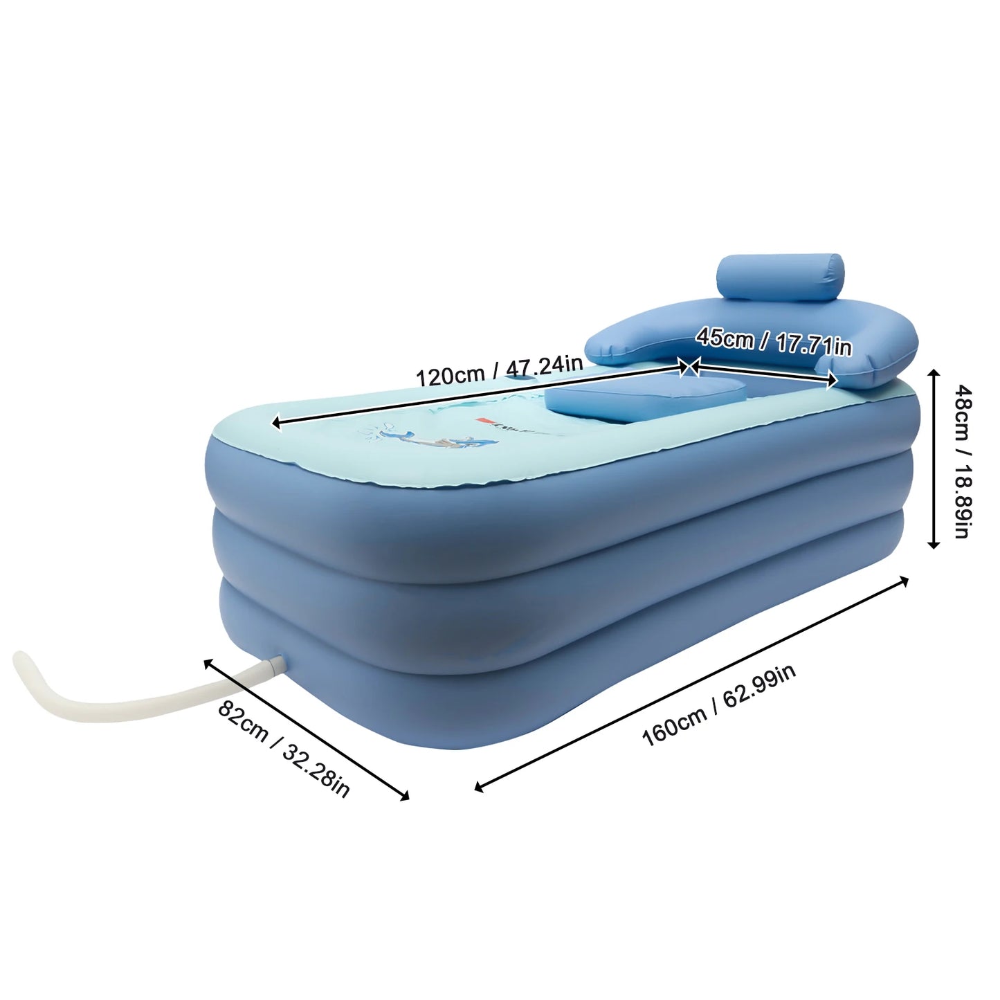 Inflatable Blue Bathtub