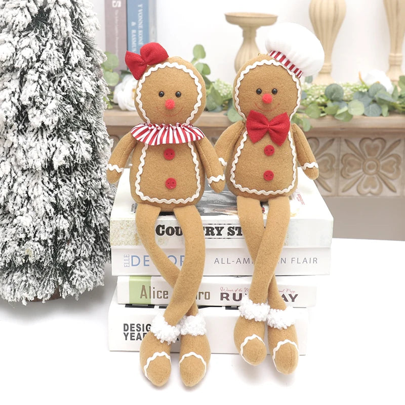 Christmas New Year Plush Gingerbread Man Ornament