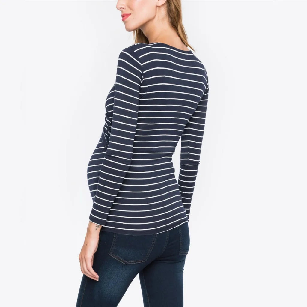 Casual Long Sleeve Maternity T-Shirt