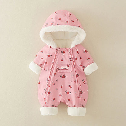 Winter Baby Snowsuit with Fur Lining