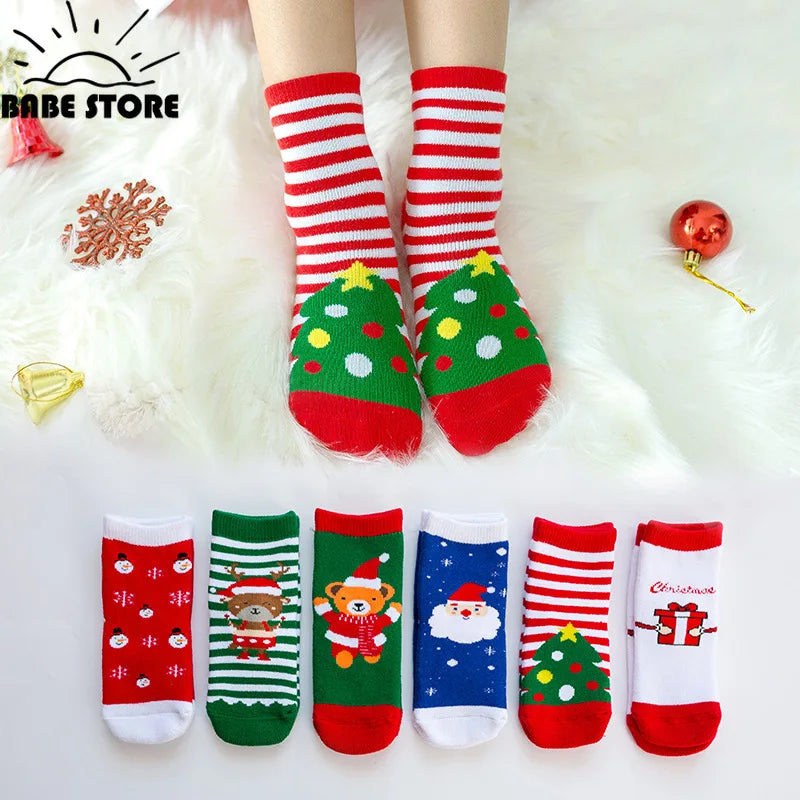 Cute Anti-Slip Christmas Socks for Newborns