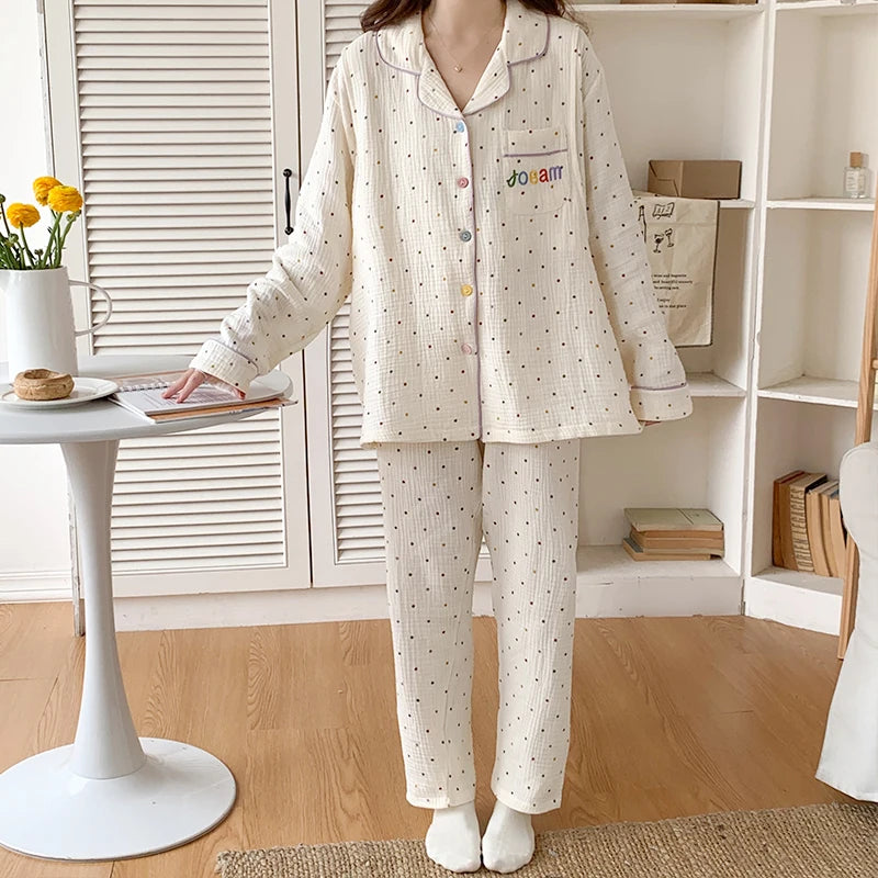 Cotton Maternity Nursing Pajama Set