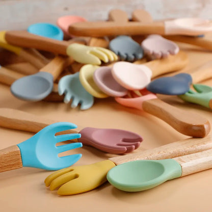 Silicone Baby Feeding Spoon Set