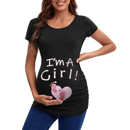 Cute Maternity Short Sleeve T-Shirt