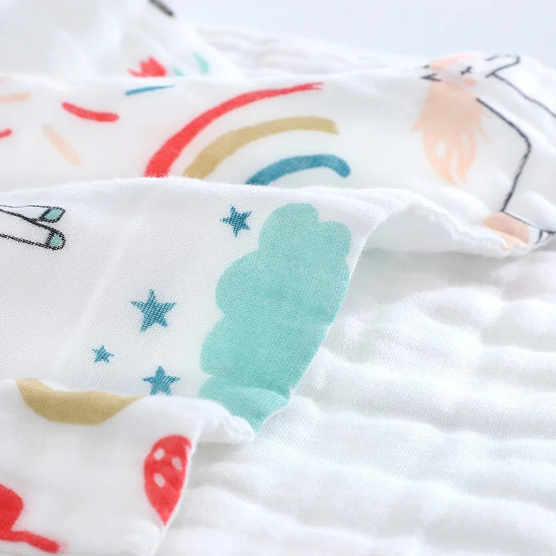 6 Layers Gauze Washcloth Infant Swaddle