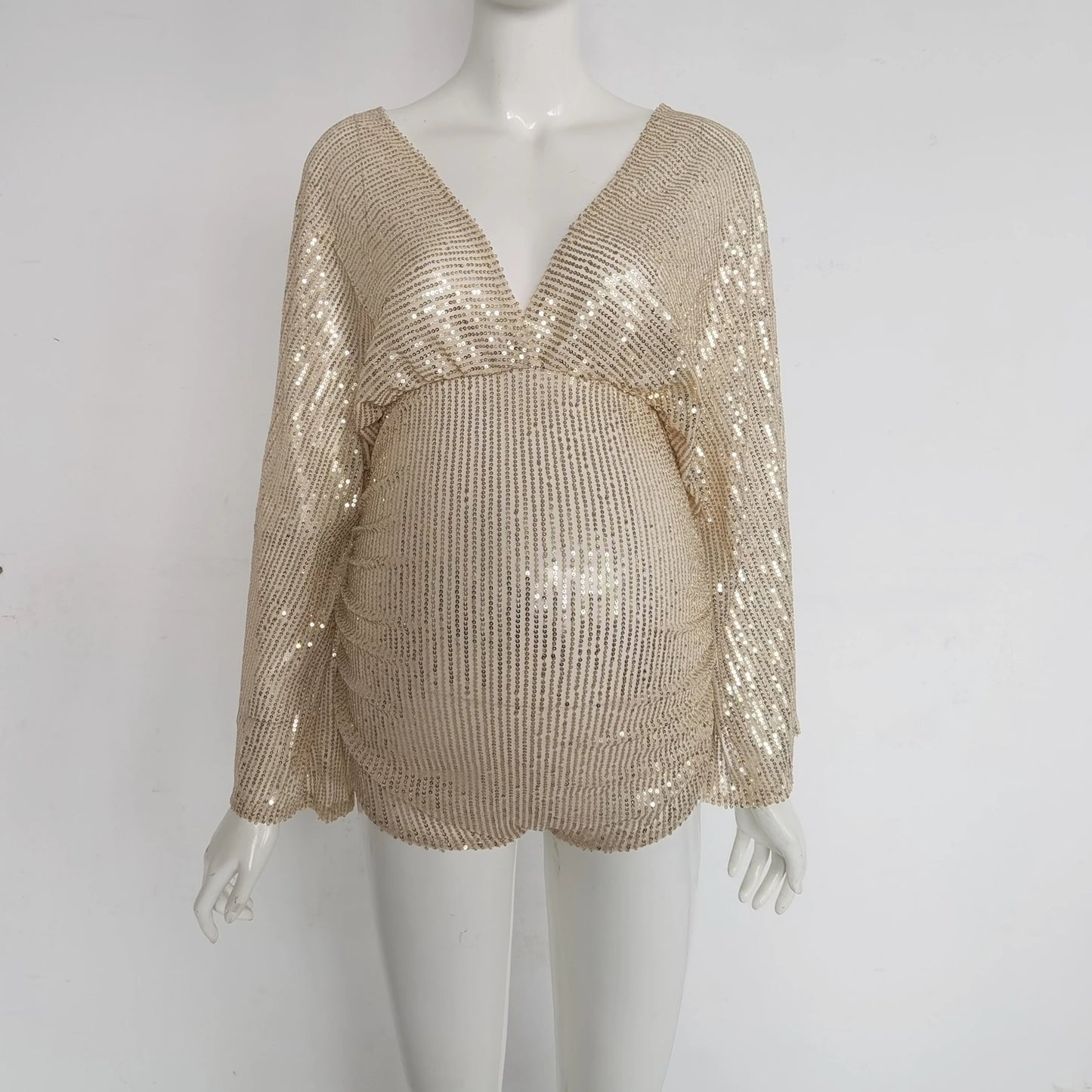 Luxurious Sequined Maternity Photography Bodysuits