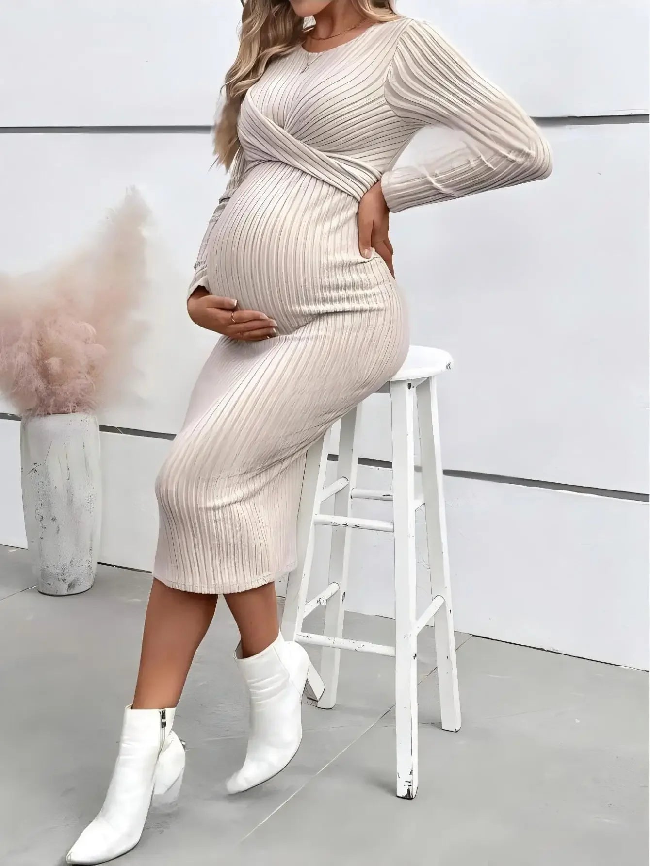 Elegant A-Line Maternity Dress