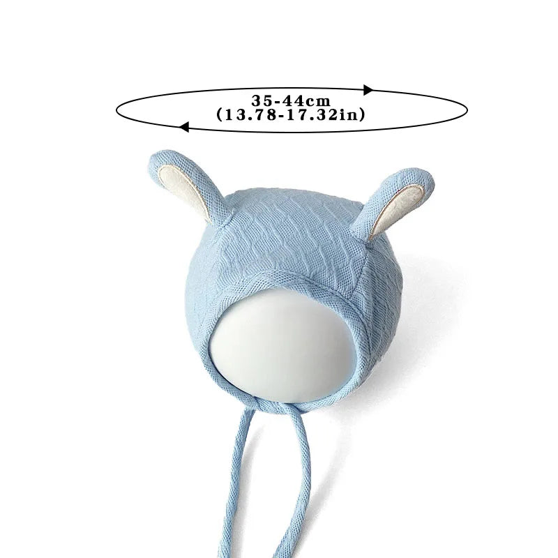 Solid Color Rabbit Baby Hat for Newborns