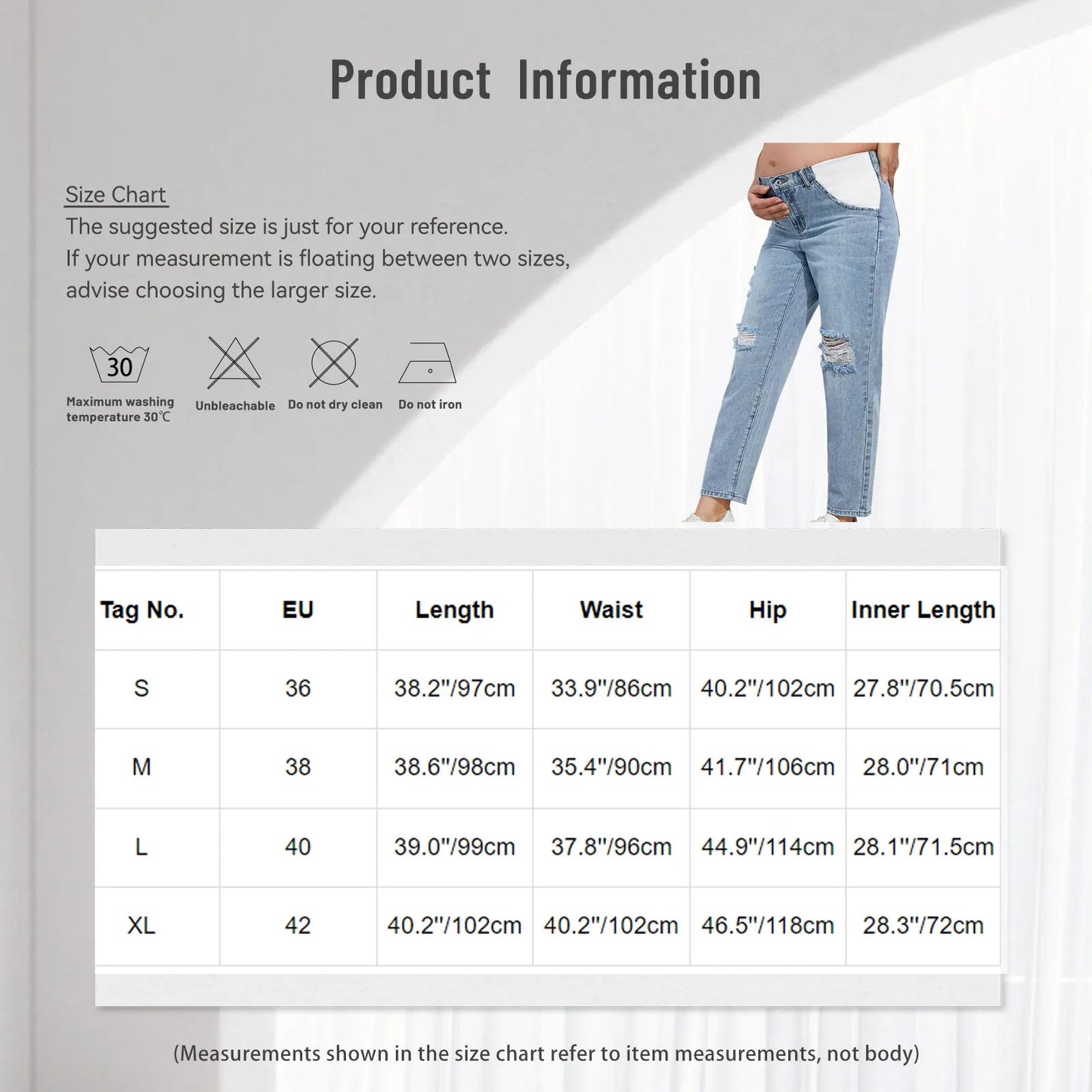 High-Waist Support Maternity Jeans