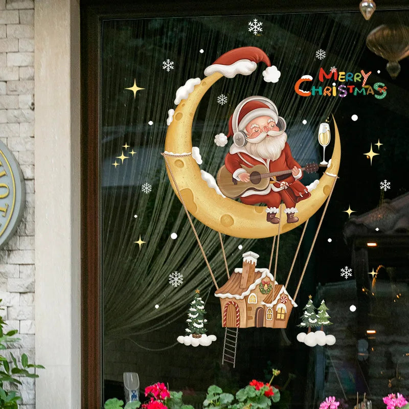 Cartoon Christmas Window Stickers