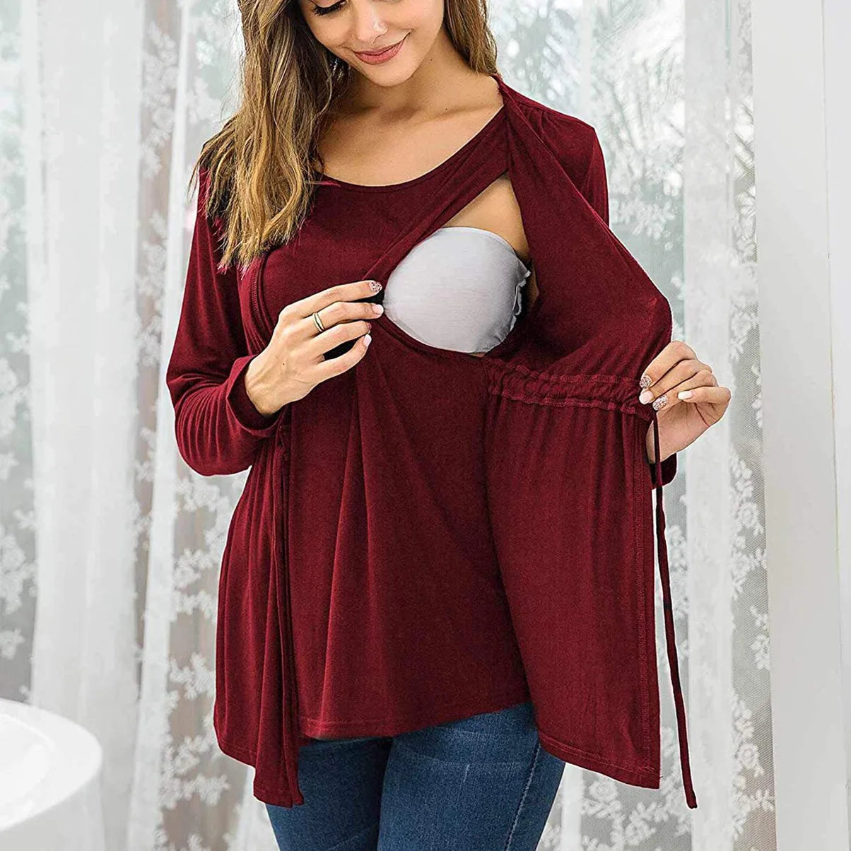 Splicing Fake Maternity Breastfeeding Tops