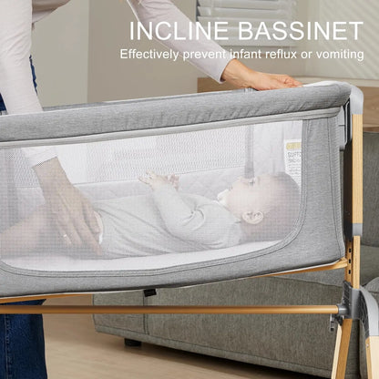 Adjustable Height Bassinet Bedside Sleeper