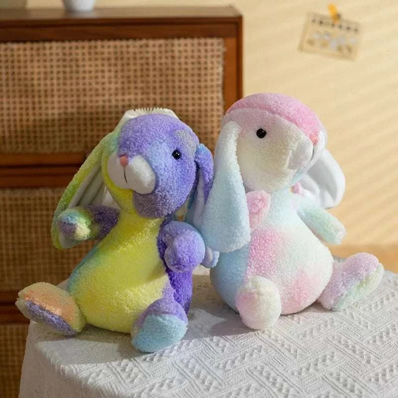 Lovely Long-eared Rainbow Colorful Rabbit Plush Toys