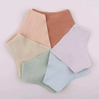 Triangle Scarf Solid Color Soft Cotton Baby Bib