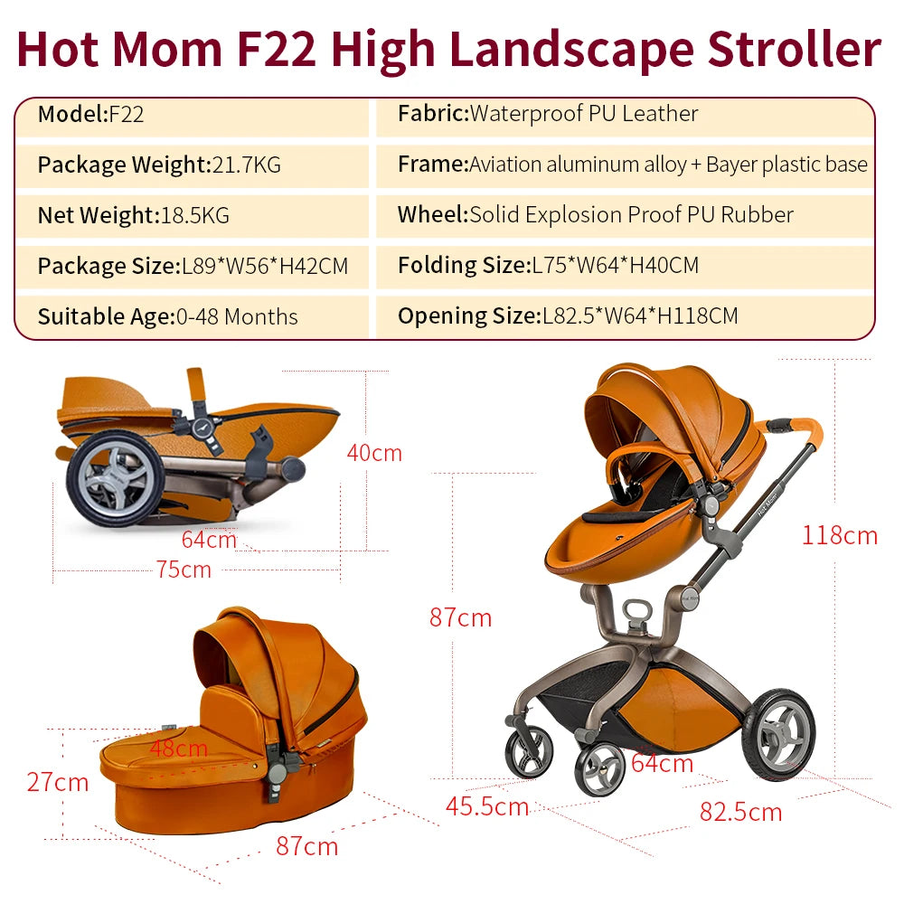 Hot Mom 3-in-1 Baby Pushchair