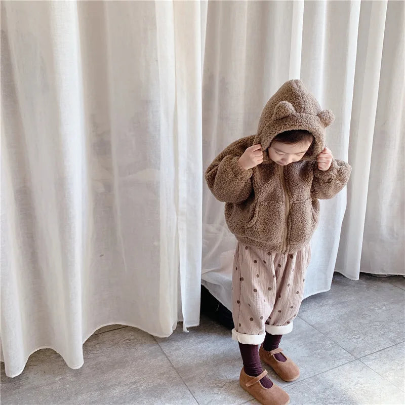 Toddler 3D Bear Ears Winter Jacket