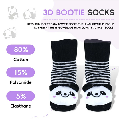 Irresistibly Cute 3D Panda Bootie Socks