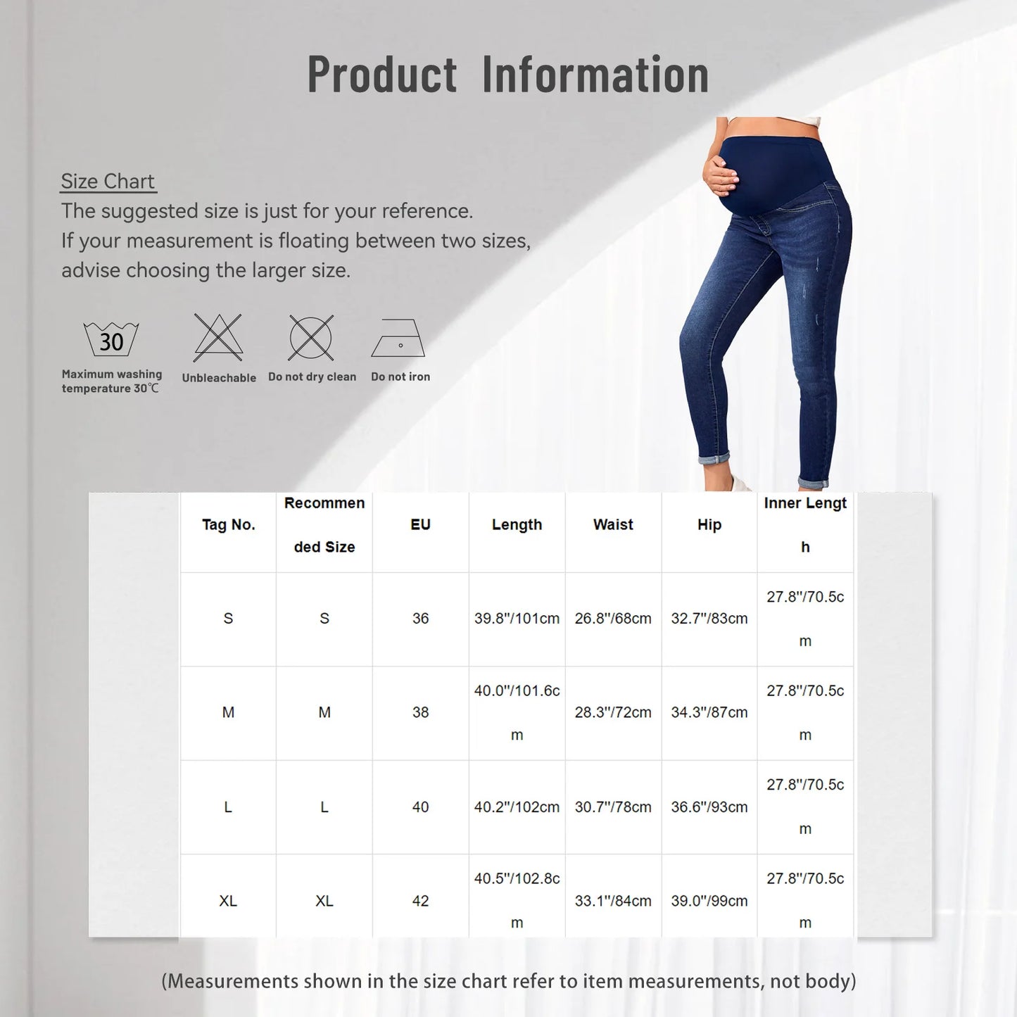 High-Waist Support Maternity Jeans