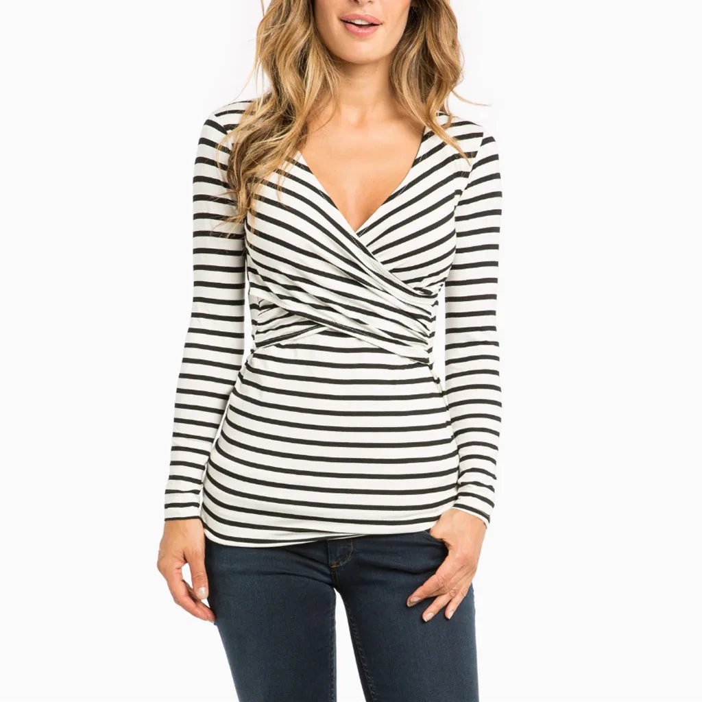 Casual Long Sleeve Maternity T-Shirt