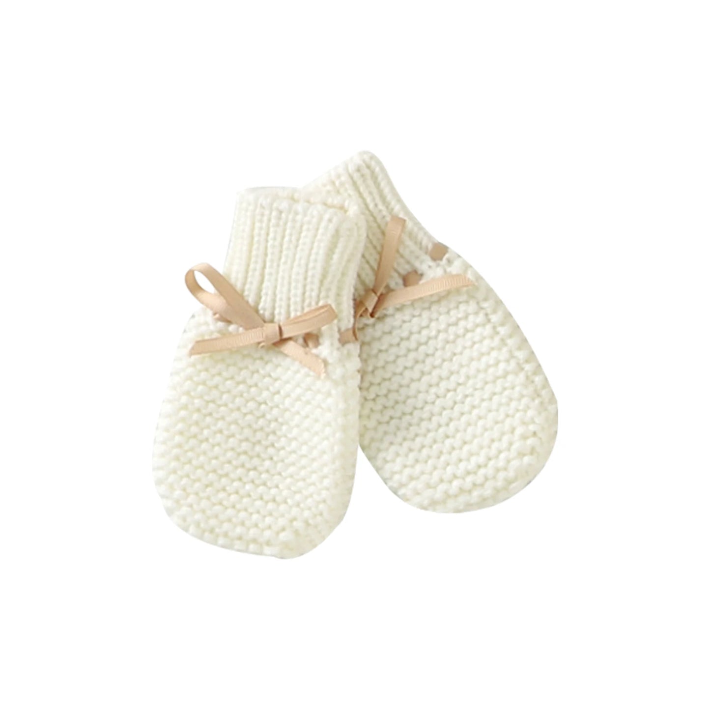 Knitted Baby Boots with Butterfly Knot