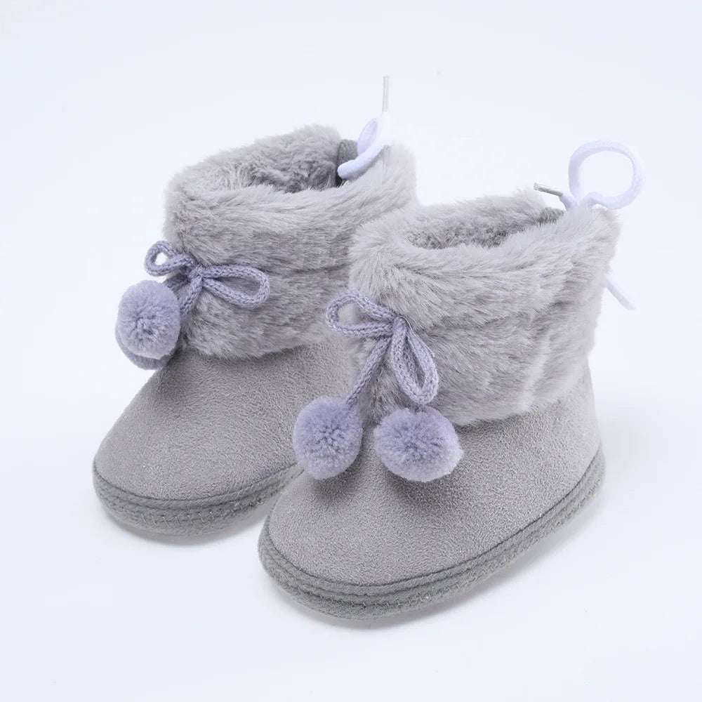 Newborn Toddler Winter Fur Snow Boots