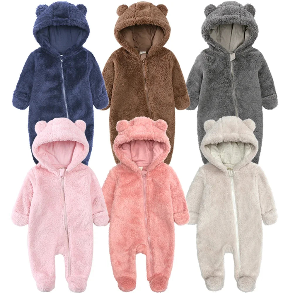 Fleece Newborn Winter Romper