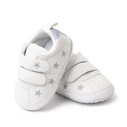 Cute Embroidery Stars and Hearts PU Sneaker