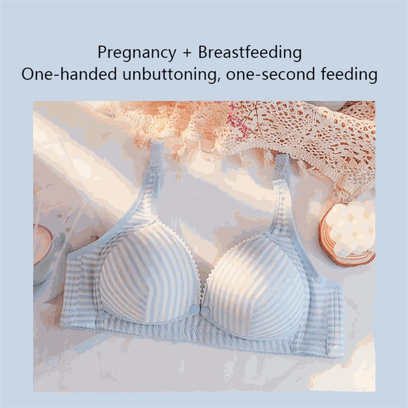 Wire-Free Nursing Cotton Bra