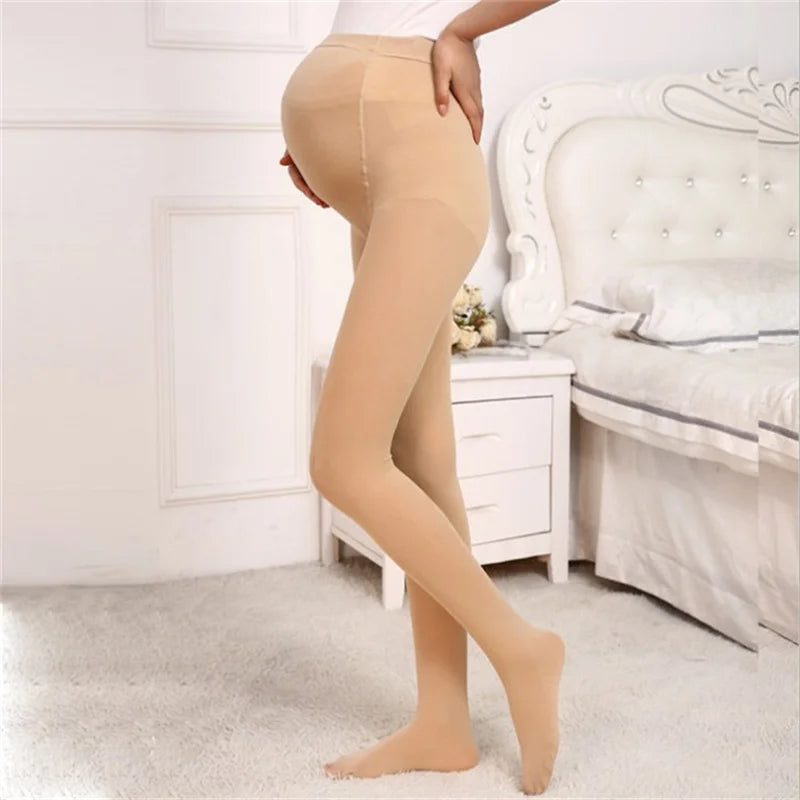 Soft Velvet Maternity Tights