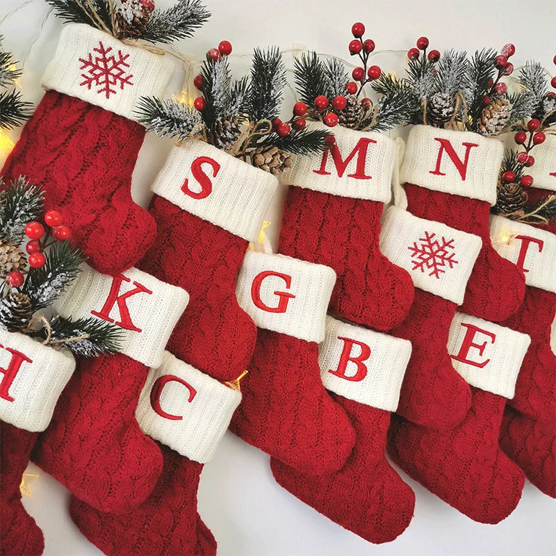 Personalized Knitted Christmas Stockings