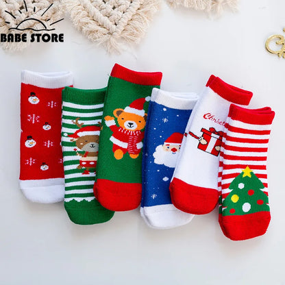 Cute Anti-Slip Christmas Socks for Newborns