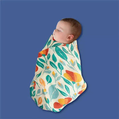 Rainbow Color 100 Cotton 4PCS Gift Set Muslin Swaddle