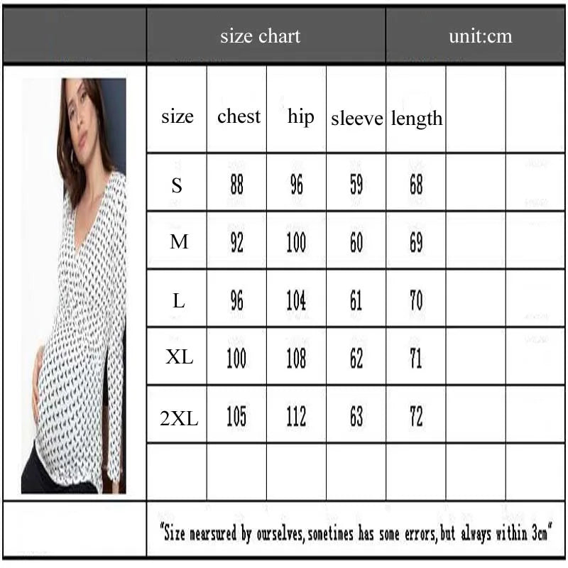 V-Neck Long Sleeve Maternity Tops