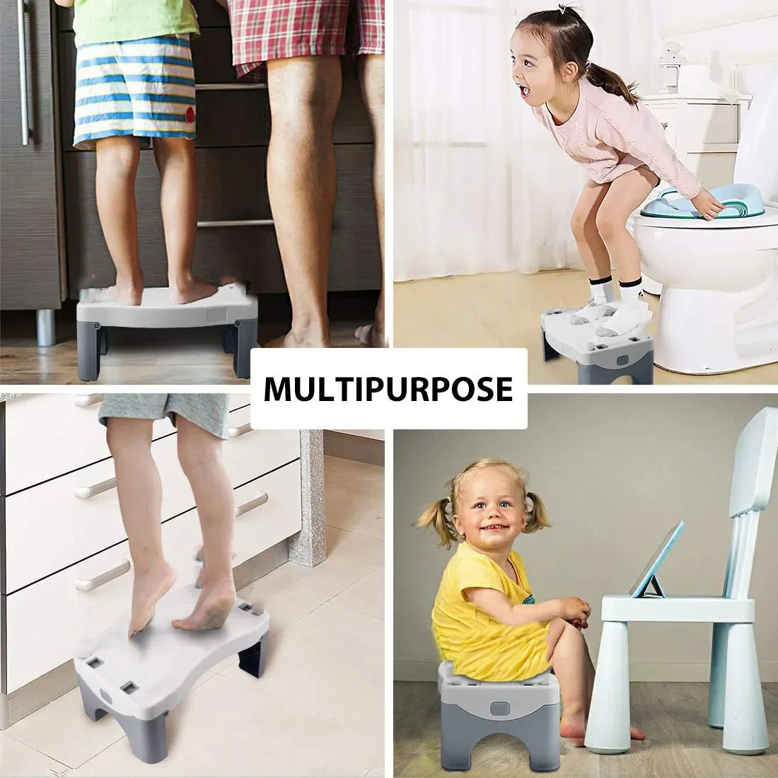 Foldable Non-Slip Base Toilet Stool